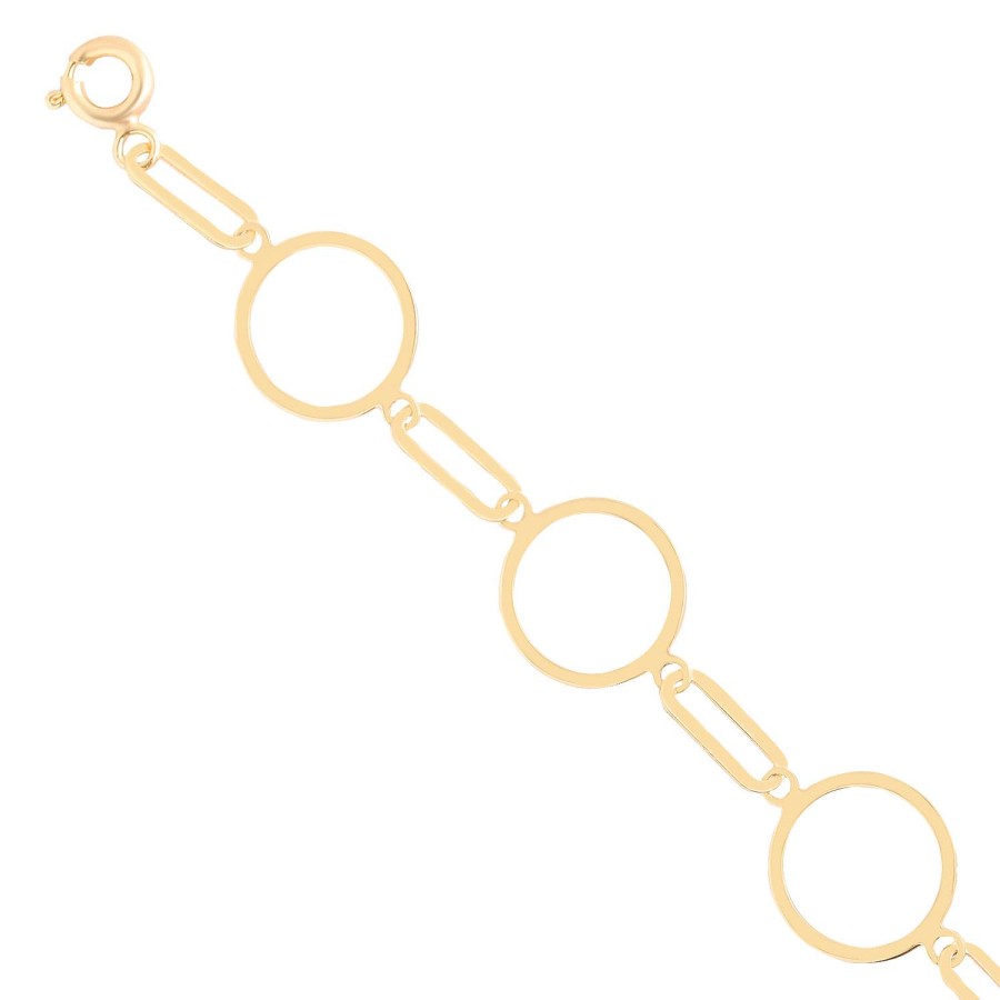 14 Ayar Sarı Altın 6 Halkalı Bileklik