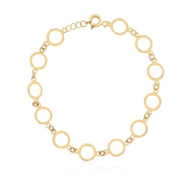 14 Ayar Sarı Altın Halka Bileklik