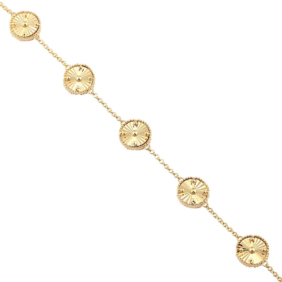 14 Ayar Sarı Altın Kalemli Taşsız Bileklik