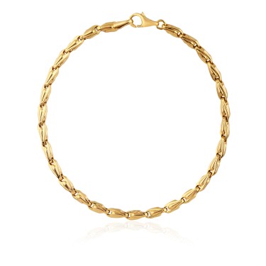 14 Ayar Sarı Altın Sade Taşsız Bileklik