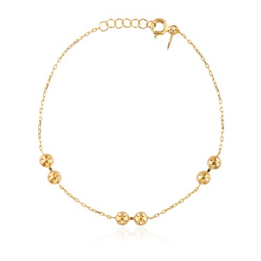 14 Ayar Sarı Altın Taşsız Bileklik