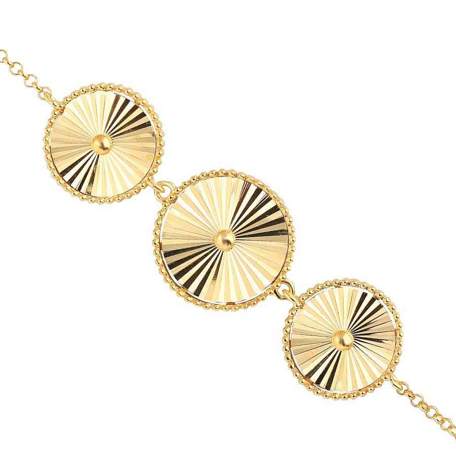 14 Ayar Sarı Altın Özel Tasarım Bileklik