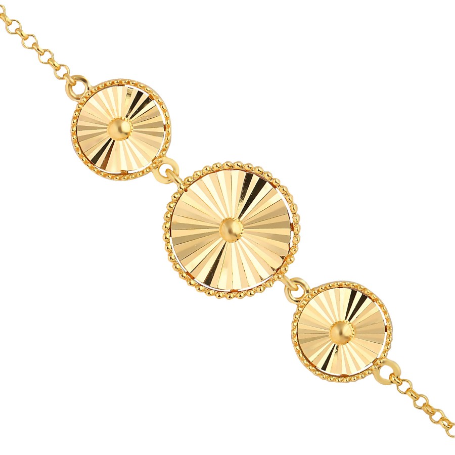 14 Ayar Sarı Altın Özel Tasarım Bileklik