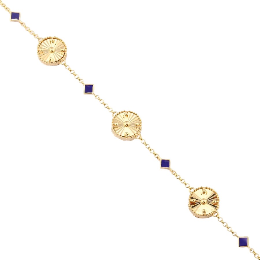 14 Ayar Sarı Altın Mineli Bileklik