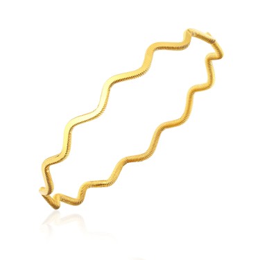 925 Ayar Altın Kaplama Gümüş 7 Gram Zigzag Bilezik