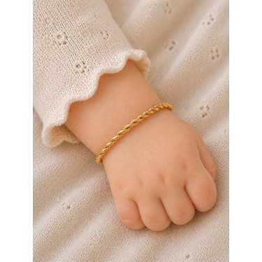 22 Ayar Altın 5 Gram İkili Burma Bebek & Çocuk Bilezik