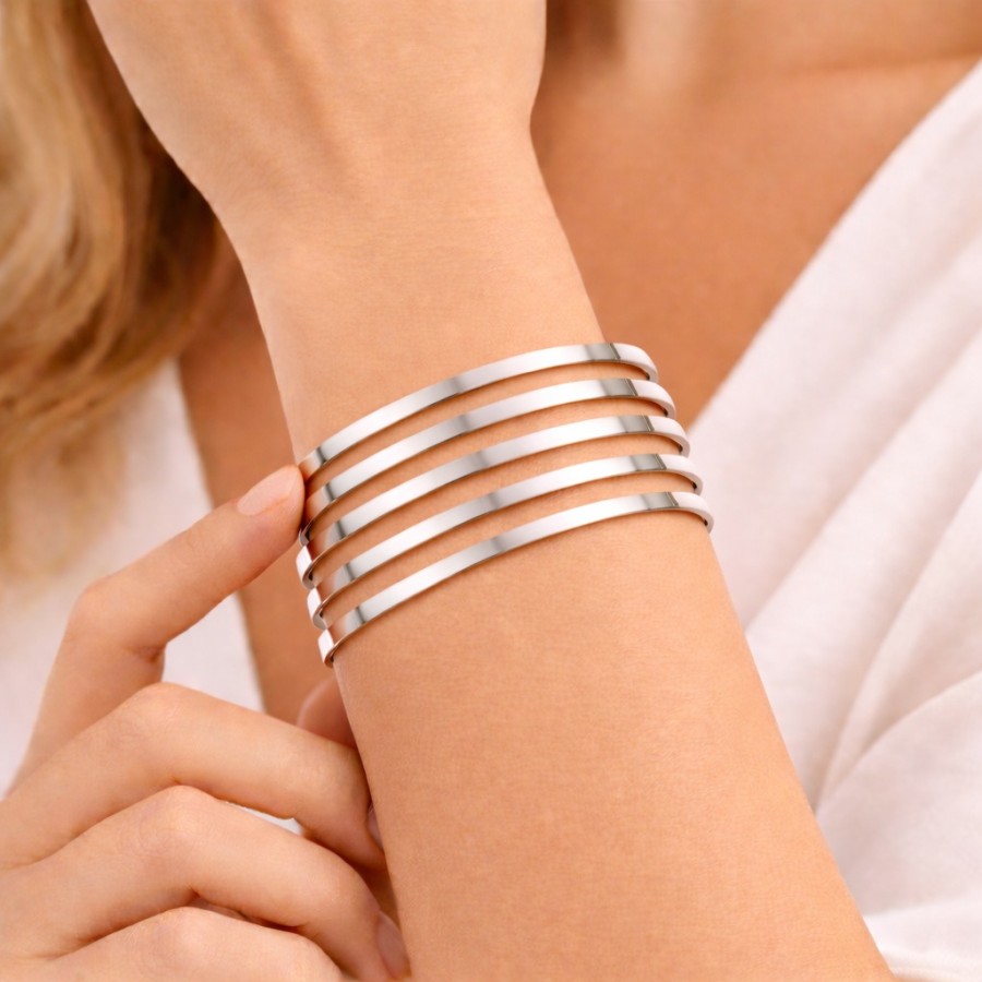 925 Ayar 5 Adet Gümüş 7 Gram Kibrit Çöpü Bilezik