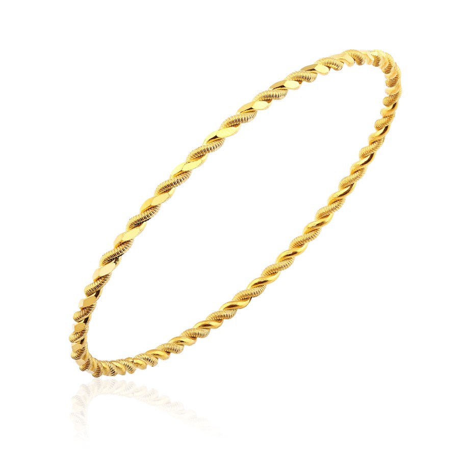 925 Ayar 3 Adet Gümüş Altın Kaplama 7 Gram Burma Bilezik