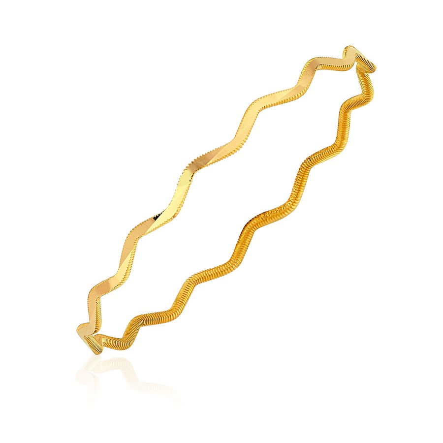 22 Ayar Altın 10 Gram Zigzag Ajda Bilezik