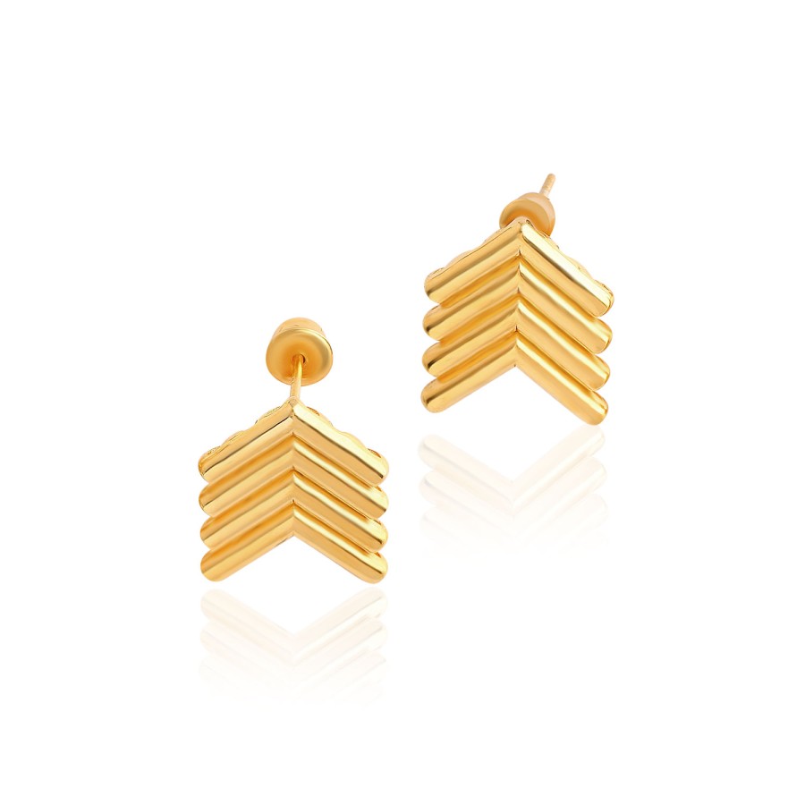 14 Ayar Sarı Altın Özel Tasarım Küpe