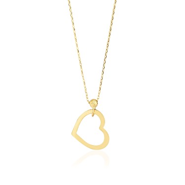 14 Ayar Altın Kalpli Kolye