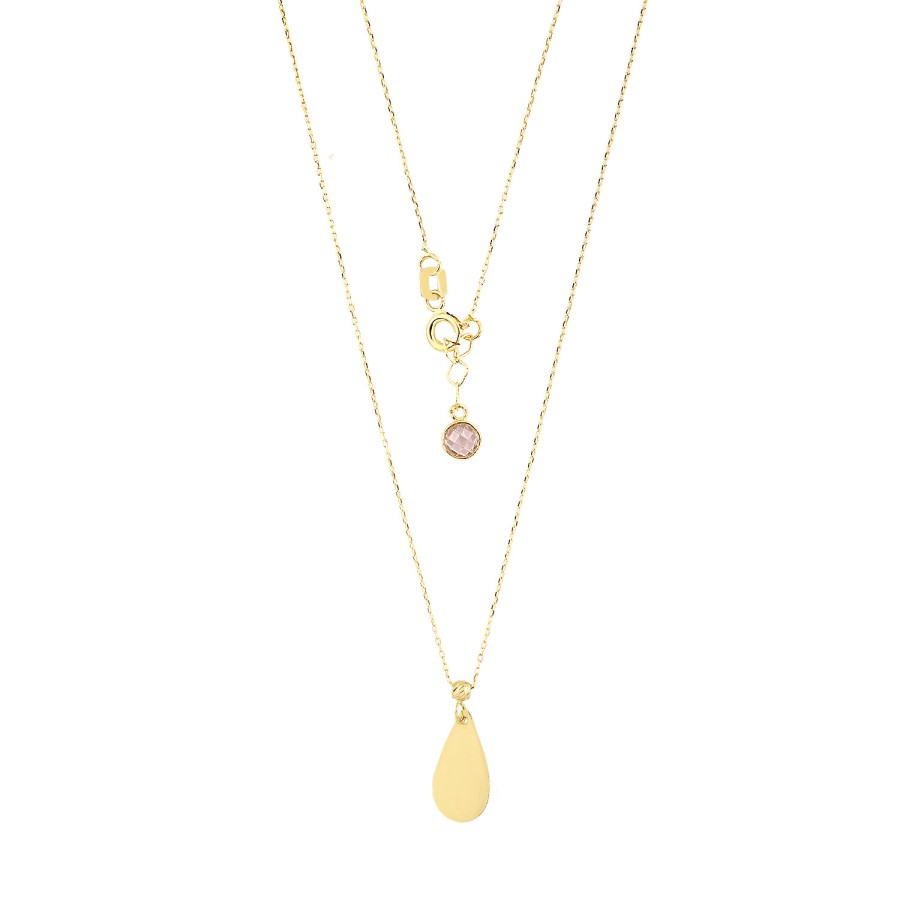 14 Ayar Altın Damla Kolye