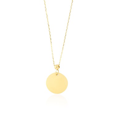14 Ayar Altın Daire Kolye