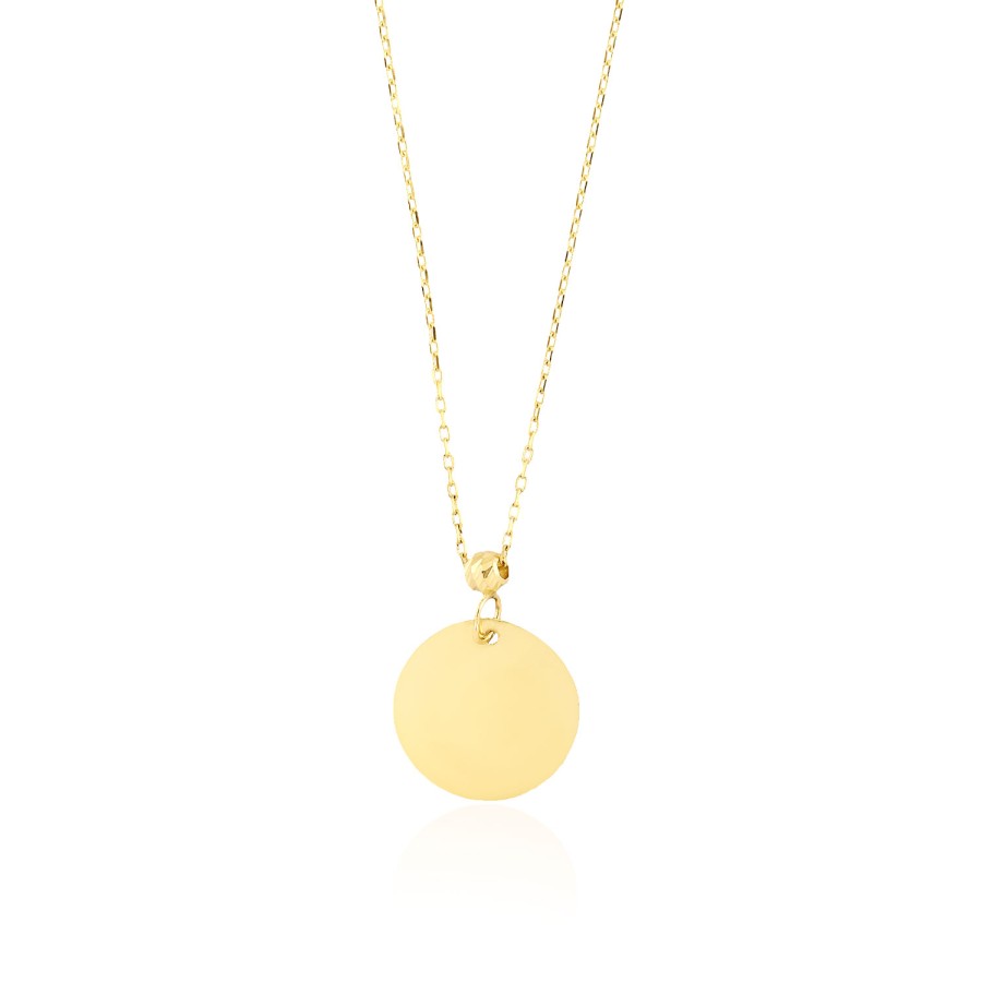 14 Ayar Altın Daire Kolye