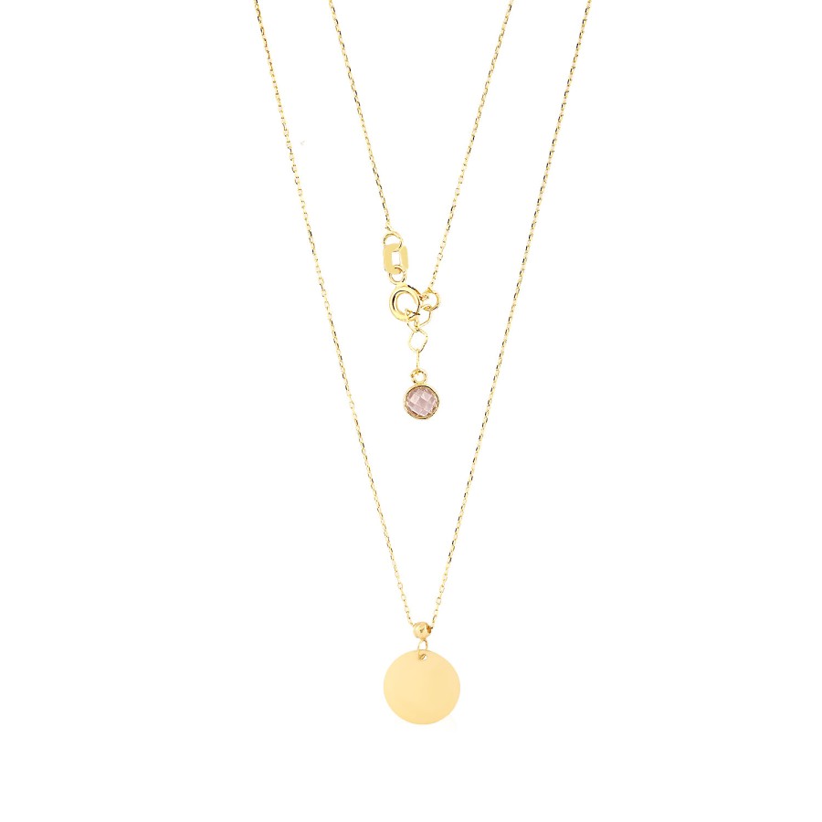 14 Ayar Altın Daire Kolye