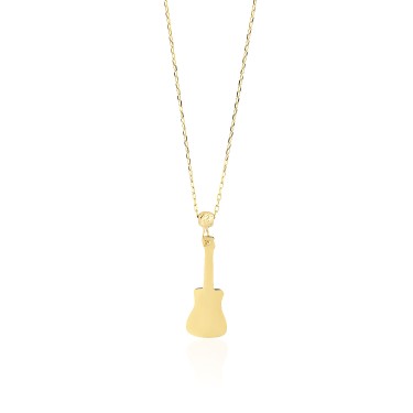 14 Ayar Altın Gitar Kolye