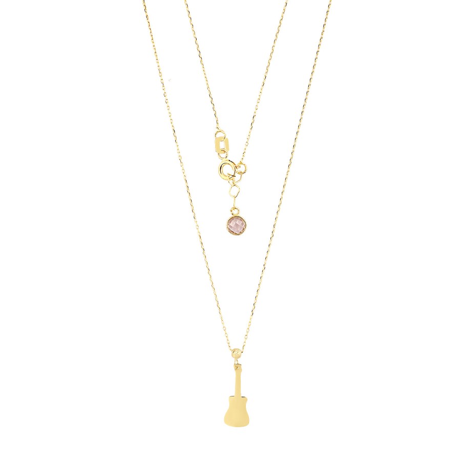 14 Ayar Altın Gitar Kolye