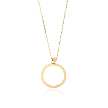 14 Ayar Altın Çember Kolye