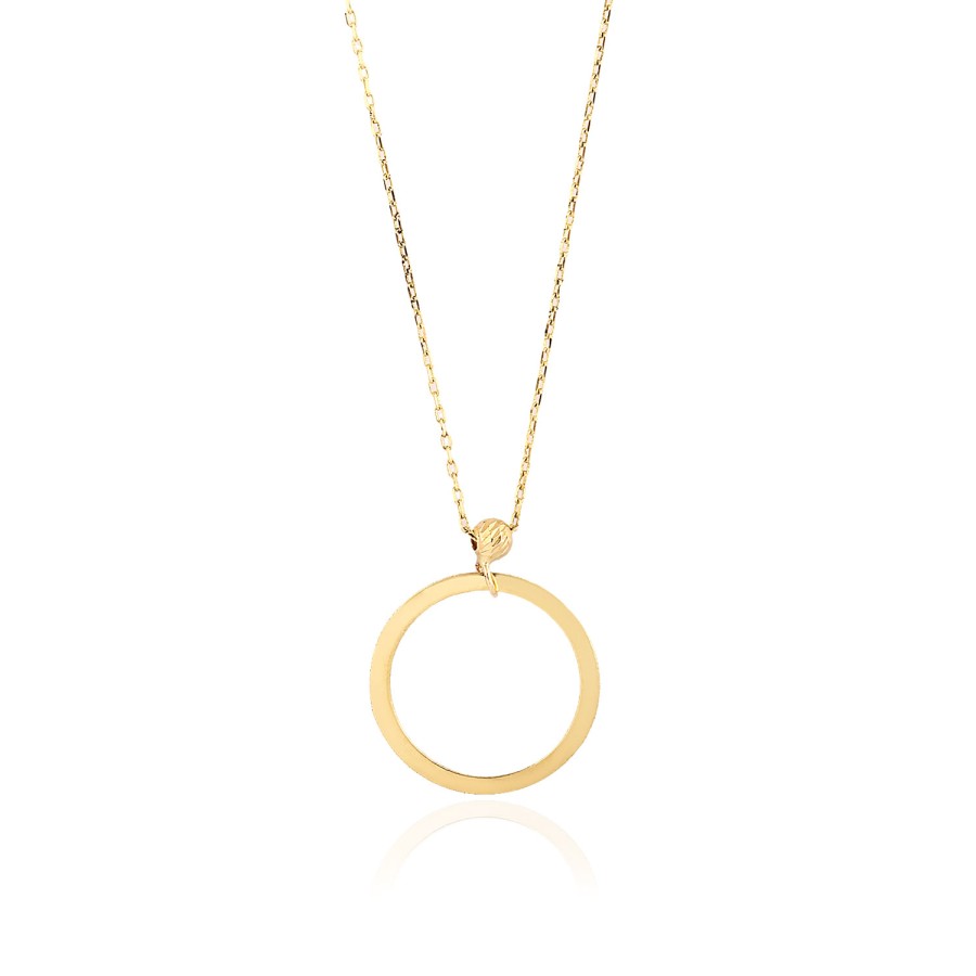 14 Ayar Altın Çember Kolye