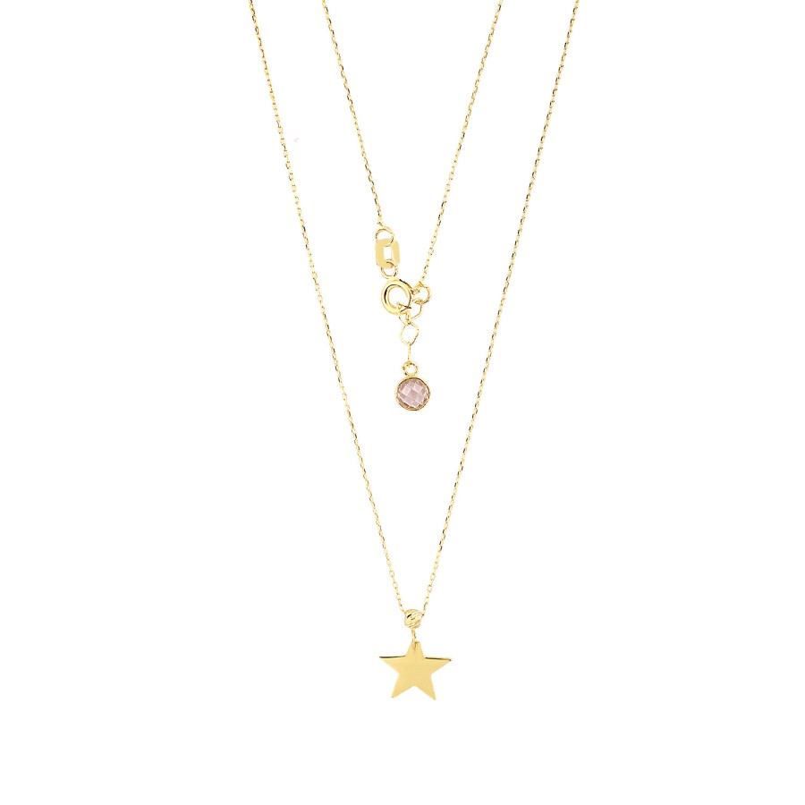 14 Ayar Altın Yıldız Kolye