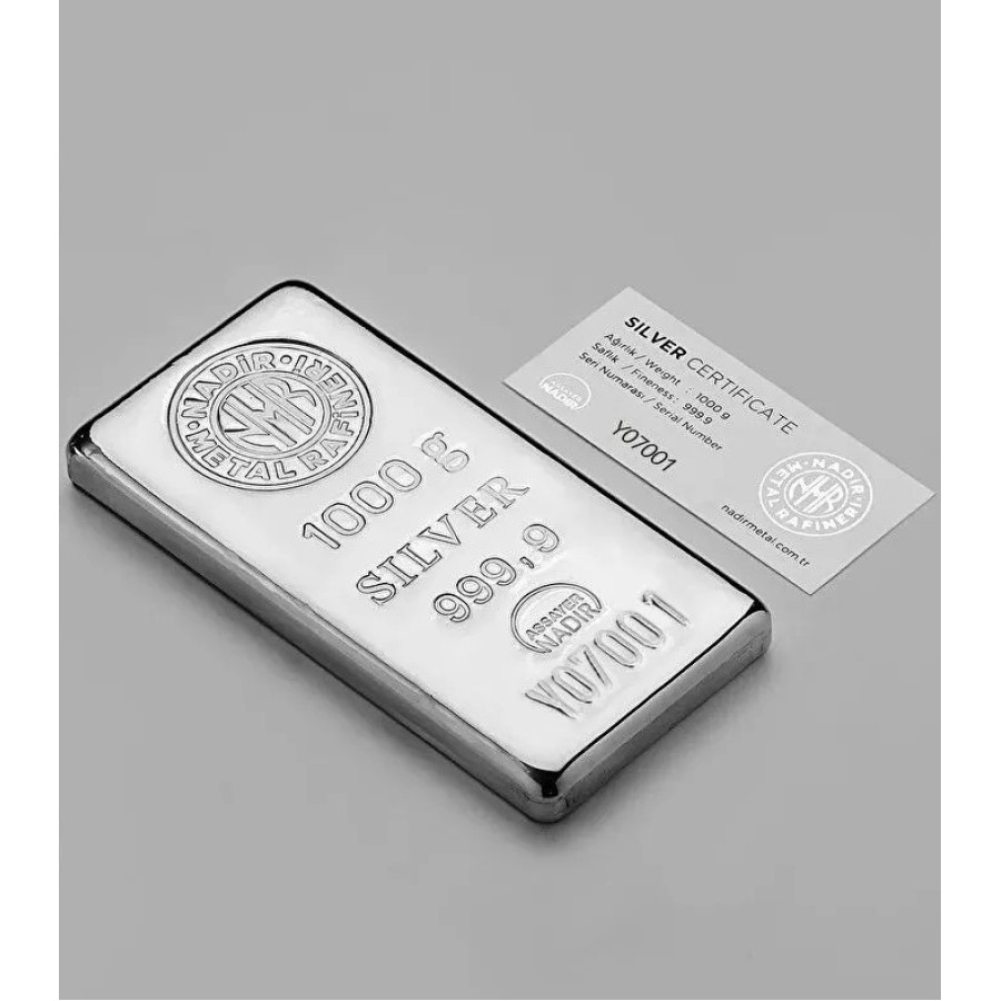 Nadir 1000 gr Külçe Gümüş