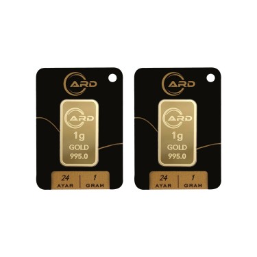 ARD 1 gr 24 Ayar Külçe Altın 2 Adet