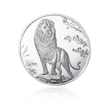 Aslan Figürlü Koleksiyonluk ve Yatırımlık Gümüş Sikke Coin