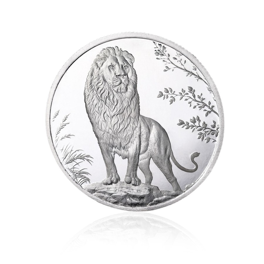 Aslan Figürlü Koleksiyonluk ve Yatırımlık Gümüş Sikke Coin