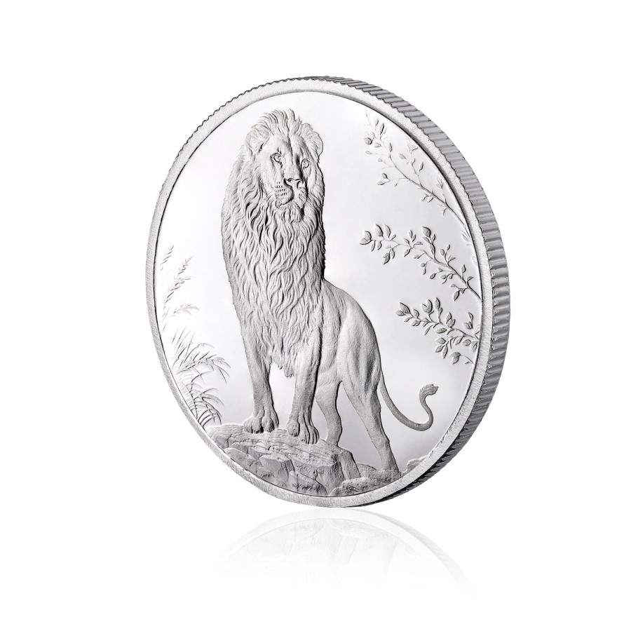 Aslan Figürlü Koleksiyonluk ve Yatırımlık Gümüş Sikke Coin