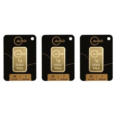 ARD 1 gr 24 Ayar Külçe Altın 3 Adet