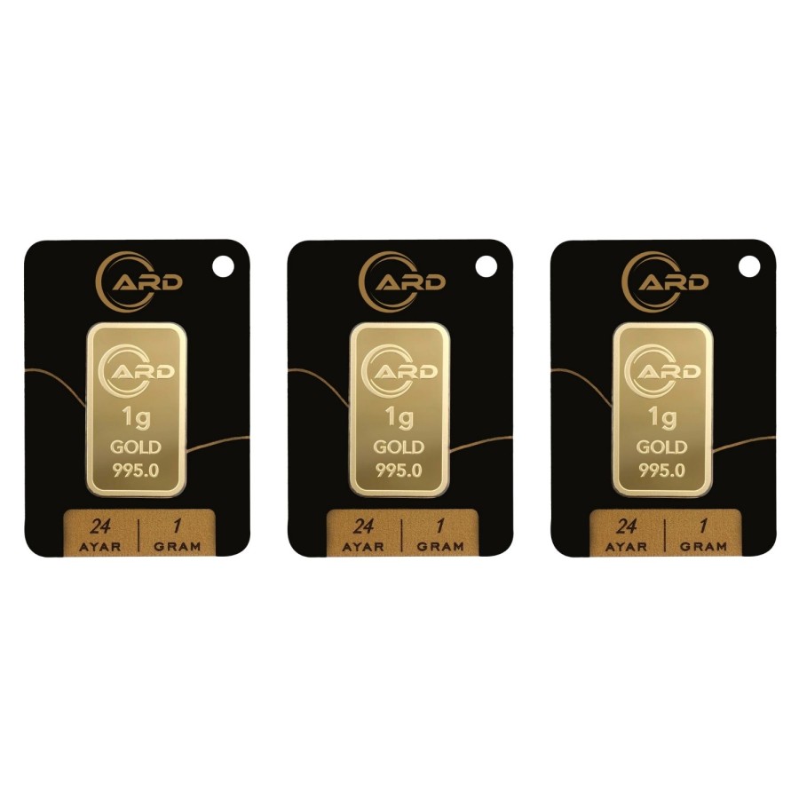 ARD 1 gr 24 Ayar Külçe Altın 3 Adet