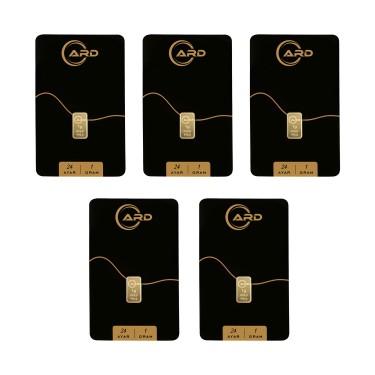 ARD 1 gr 24 Ayar Külçe Altın 5 Adet