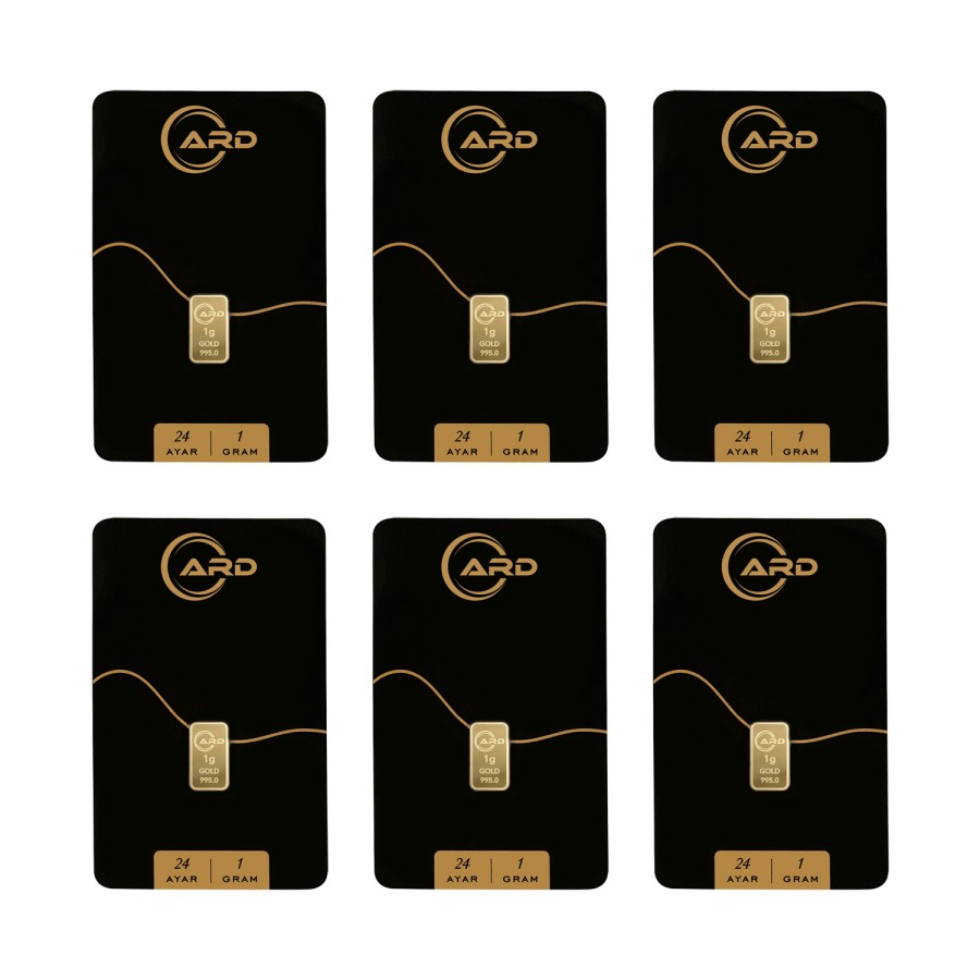 ARD 1 gr 24 Ayar Külçe Altın 6 Adet