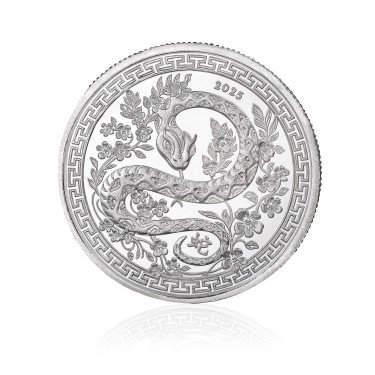 Yılan Figürlü Koleksiyonluk ve Yatırımlık Gümüş Sikke Coin