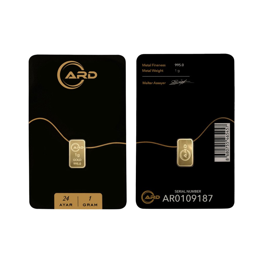 ARD 1 gr 24 Ayar Külçe Altın 8 Adet