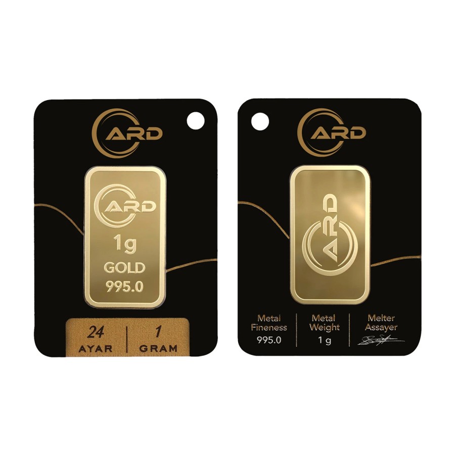 ARD 1 gr 24 Ayar Külçe Altın 8 Adet