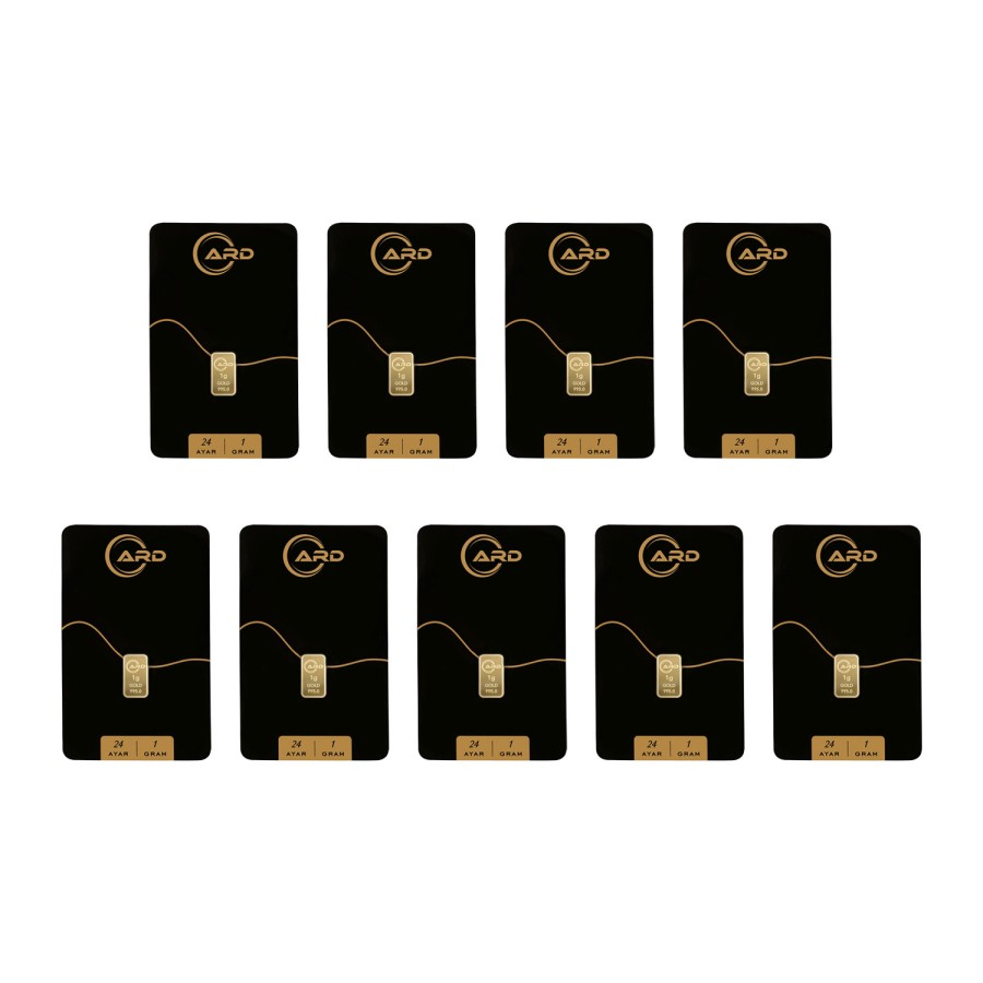 ARD 1 gr 24 Ayar Külçe Altın 9 Adet