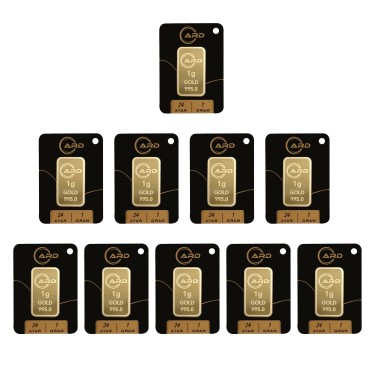 ARD 1 gr 24 Ayar Külçe Altın 10 Adet