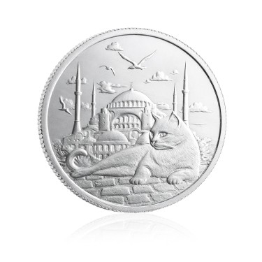 İstanbul Kedisi Koleksiyonluk ve Yatırımlık Gümüş Sikke Coin