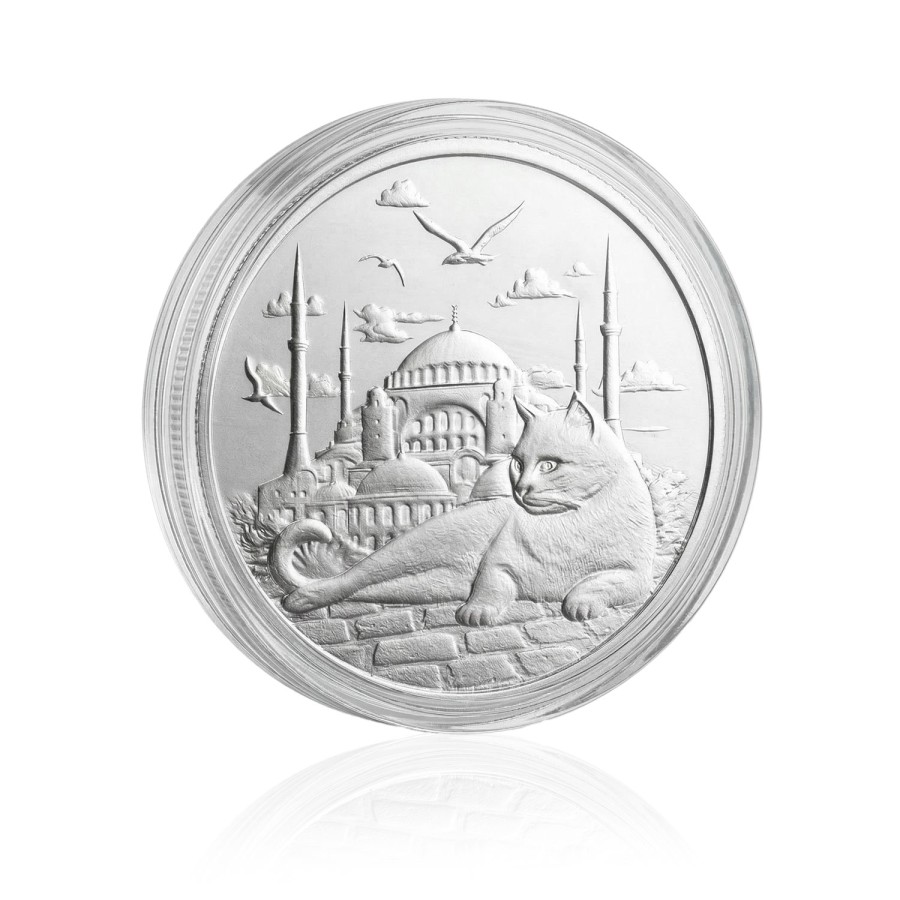 İstanbul Kedisi Koleksiyonluk ve Yatırımlık Gümüş Sikke Coin