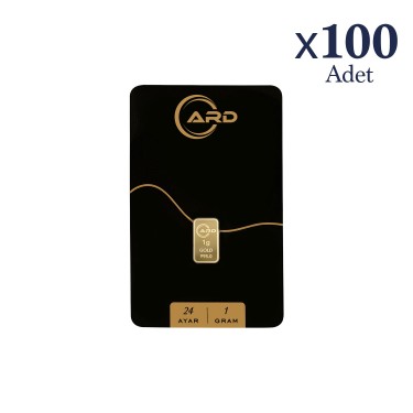 ARD 24 Ayar 100 Adet 1 gr Külçe Altın