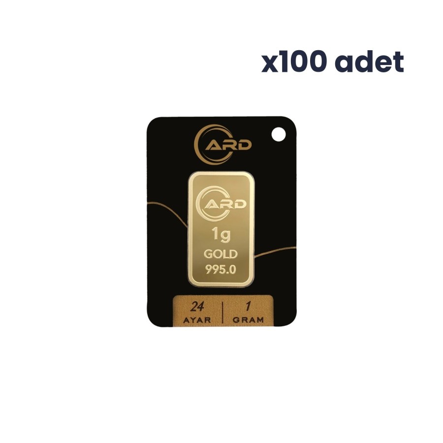 ARD 24 Ayar 100 Adet 1 gr Külçe Altın