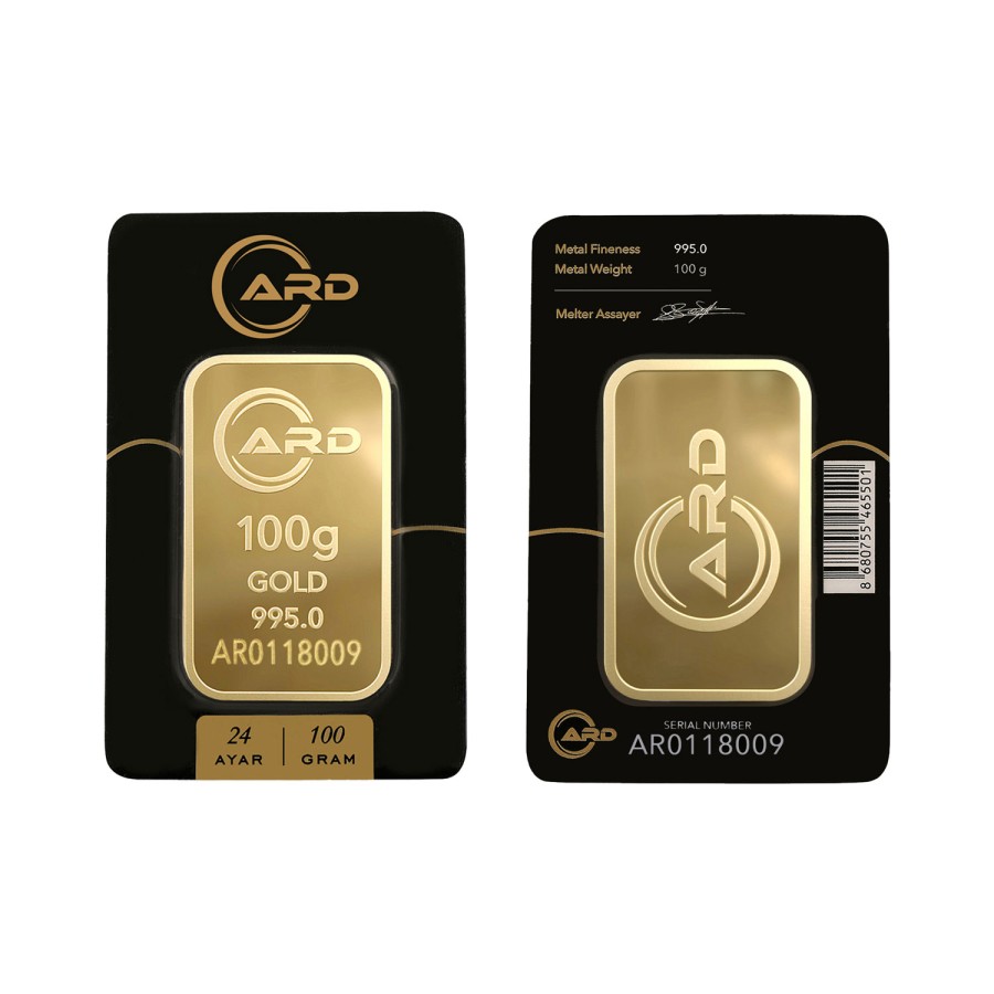 ARD 100 gr 995 24 Ayar Külçe Altın