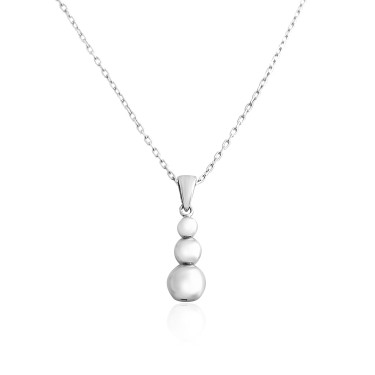 14 Ayar Beyaz Altın Tasarım Kolye