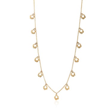 14 Ayar Sarı Altın Modern Taşsız Kolye