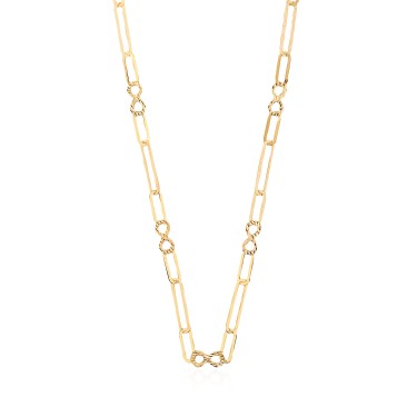 14 Ayar Sarı Altın Sonsuzluk Figürlü Kolye