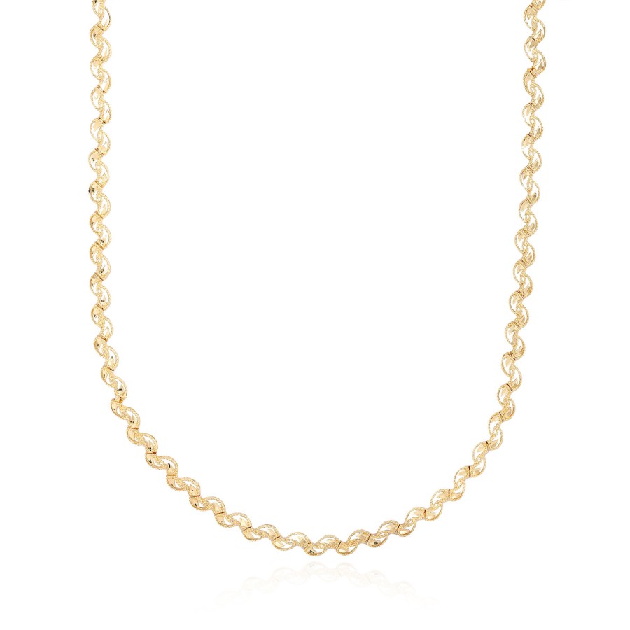 14 Ayar Sarı Altın Modern Tasarım Kolye