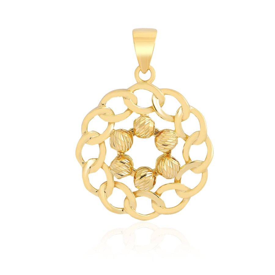 14 Ayar Sarı Altın Tasarım Kolye Ucu