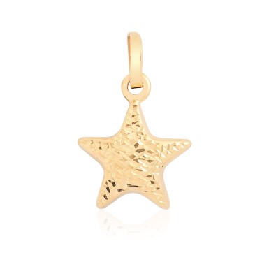 14 Ayar Sarı Altın Yıldız Figürlü Taşsız Kolye Ucu