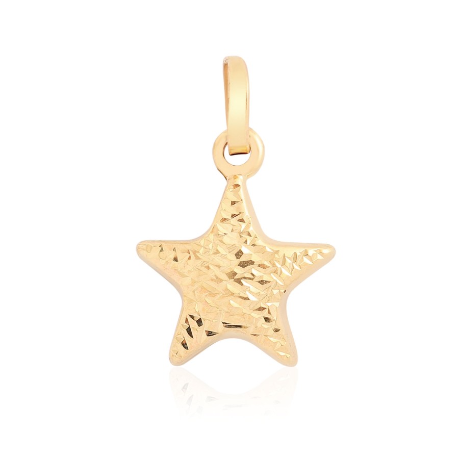 14 Ayar Sarı Altın Yıldız Figürlü Taşsız Kolye Ucu